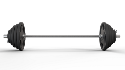 Barbell isolated on transparent background