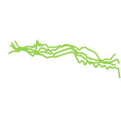 Abstract Green Scribble Bush