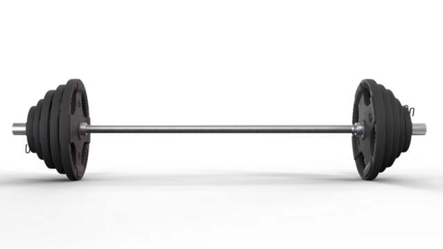 Barbell isolated on transparent background