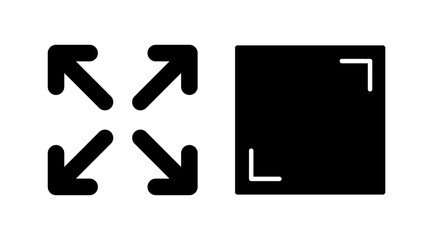 Fullscreen icon vector. expand fullscreen icon