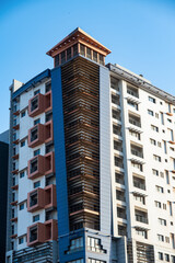 vue d'un immeuble moderne dans le centre ville de Dakar au Sénégal en Afrique de l'Ouest