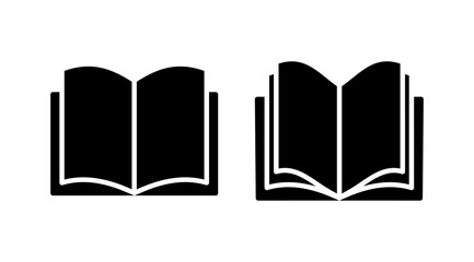Book icon vector. Open book vector icon.
