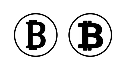 Bitcoin icon vector. payment symbol. Cryptocurrency logo.