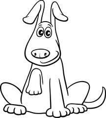 funny cartoon dog comic animal character coloring page