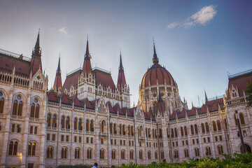 Fototapeta na wymiar Hungarian Parliament building in summer.Budapest,Hungary.
