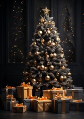 christmas tree with gifts