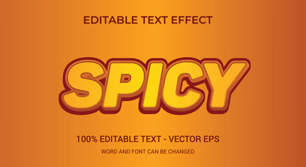 Spicy editable text effect template