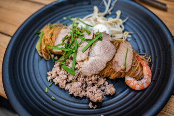 Phnom Penh noodle soup with bone soup