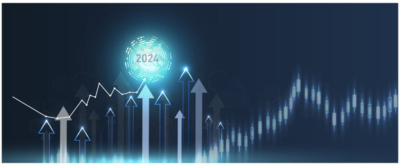 Business growth currency stock and investment economy for the year 2024.