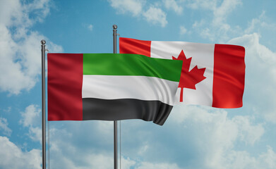 Canada and  United Arab Emirates, UAE flag
