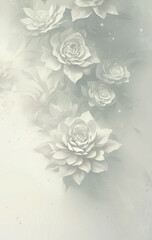 light delicate flowers with watercolor drops in pastel colors
