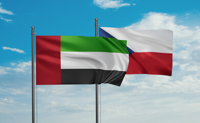 Czech Republic and  United Arab Emirates, UAE flag