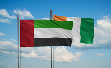 Cuba and  United Arab Emirates, UAE flag
