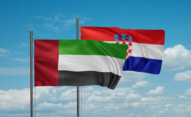 Croatia and  United Arab Emirates, UAE flag