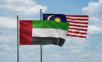 Malaysia and  United Arab Emirates, UAE flag