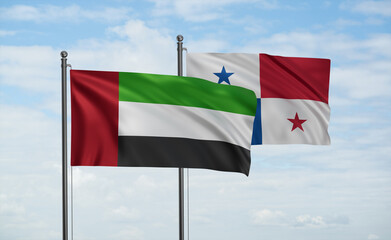 Panama and  United Arab Emirates, UAE flag