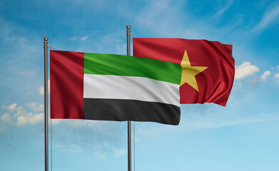 Vietnam and  United Arab Emirates, UAE flag