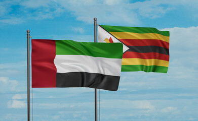 Zimbabwe and  United Arab Emirates, UAE flag