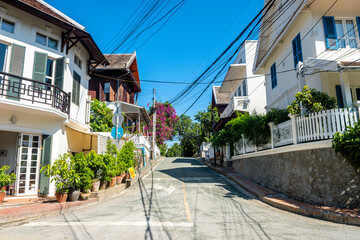 street view of luang prabang, laos