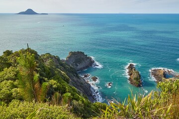 View of Whakatane in New Zealand - 619804237