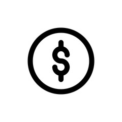 dollar line icon