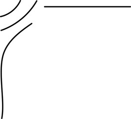 Fototapeta premium line border corner