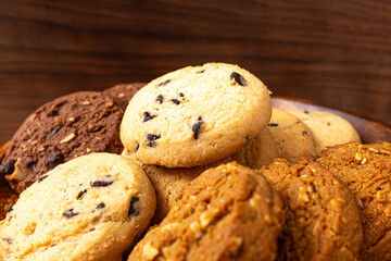 Cookies with chocolate and peanuts