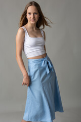 teenage girl, fourteen years old