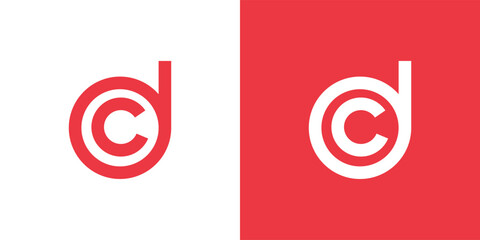 Letter D C Logo design vector template
