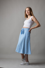 teenage girl, fourteen years old