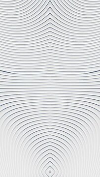 Vertical view of simple empty white podium stage background. Futuristic technology design. Abstract parametric interior. Blank opened 3D illustration mock-up. White building pale geometric pattern