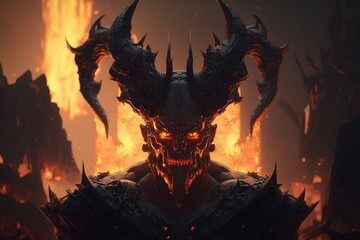Hell full of demons concept, Generative AI