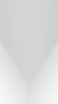 Vertical view of simple empty white podium stage background. Futuristic technology design. Abstract parametric interior. Blank opened 3D illustration mock-up. White building pale geometric pattern