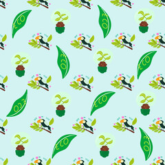 No plastic, go green, Zero waste concepts. Reduce, reuse, refuse, Recycle, Rot - ecological lifestyle and sustainable development. Flat hand drawn style illustrations seamless pattern vector drawing.