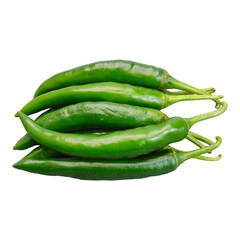 Green Chili Pepper Isolated, Transparent Background