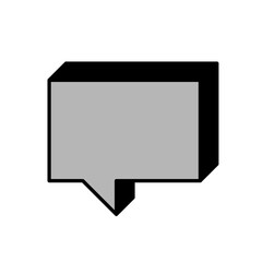 Naklejka premium 3d square bubble speech chat box icon