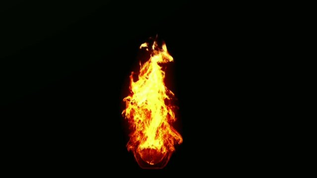 Burning fire element full HD