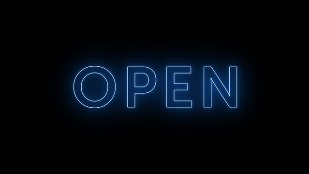 footage video neon text effect with saber. 