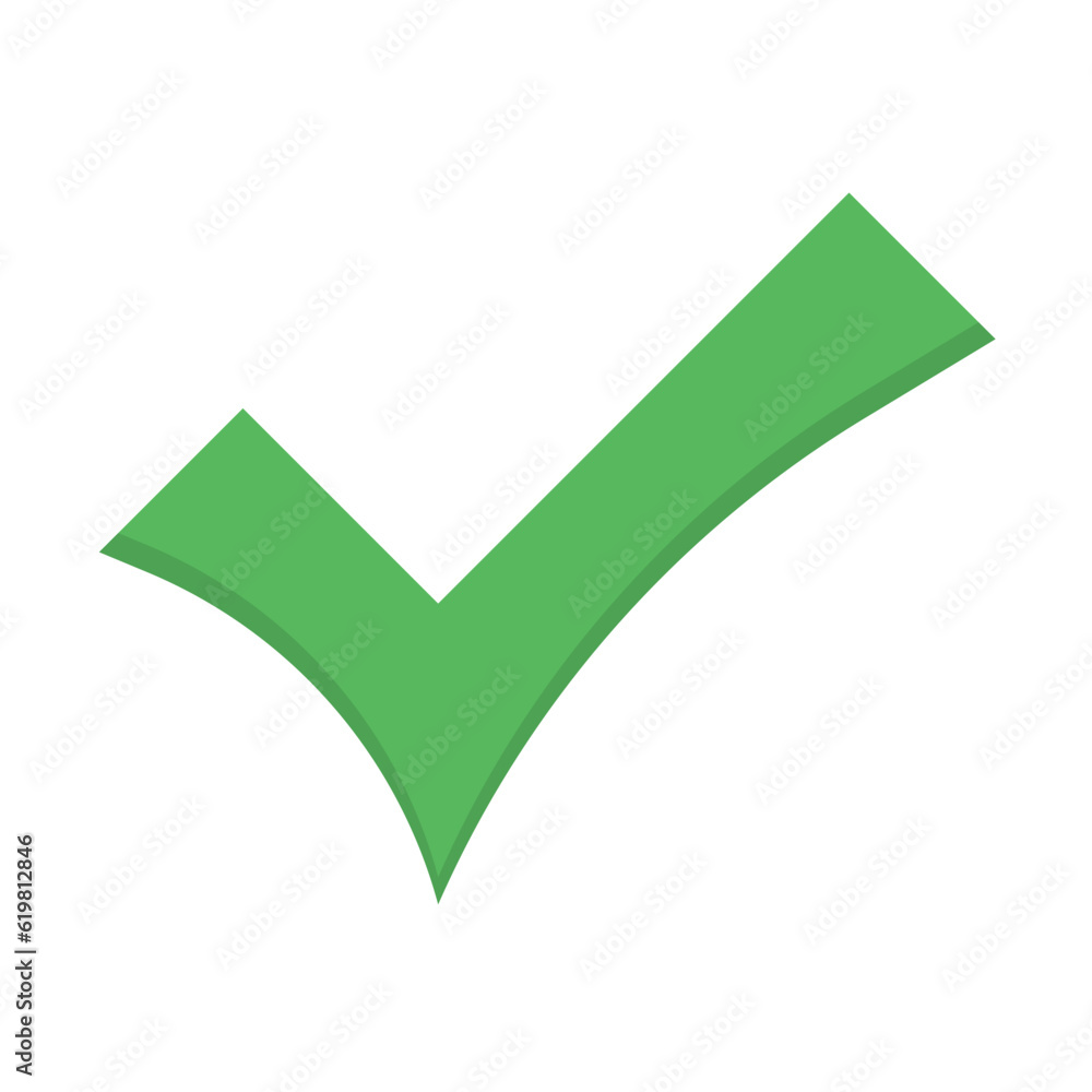 Poster flat design emphasis check mark icon. highlight checkmark icon. vector.