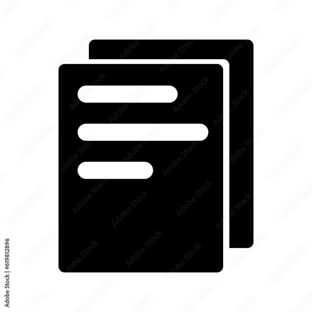 Aufkleber file copy silhouette icon. duplicate. vector.