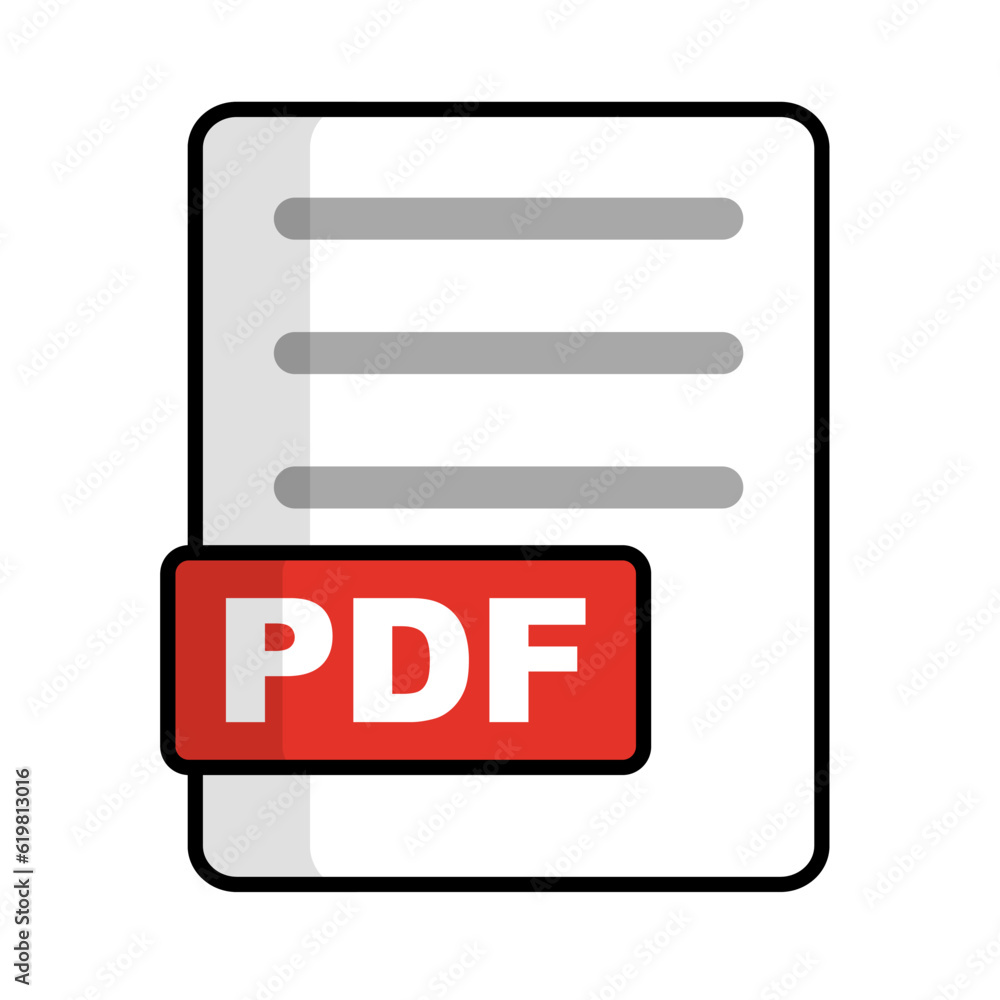 Poster pdf file icon. pdf file extension. vector.