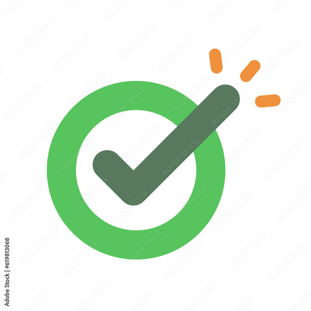 Poster flat design emphasis pop check box. vector.