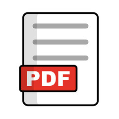 PDF file icon. PDF file extension. Vector.