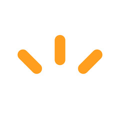 Orange pop sign icon. Emphasis and surprise. Reaction. Vector.