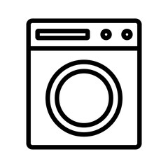 Front loader icon. Washing machine icon.