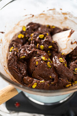 Chocolate pistachio fudge