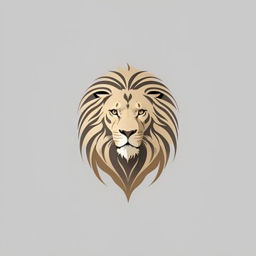minimalist logo of lion brand, AI generated