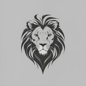 minimalist logo of lion brand, AI generated
