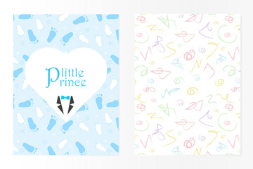 Greeting cards, backgrounds, posters of congratulations, with the birth or name day of the baby. In gentle blue tones. For postcards, printing, posters, greetings, birthdays