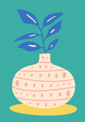 Vase With Flower Painting